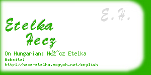 etelka hecz business card